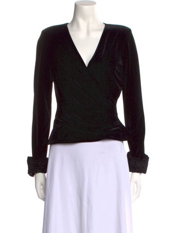 Vintage - Unbranded Tops Plunge Neckline Crop Top M