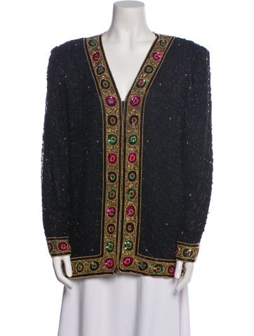 Vintage - Unbranded Jackets Silk Evening Jacket L