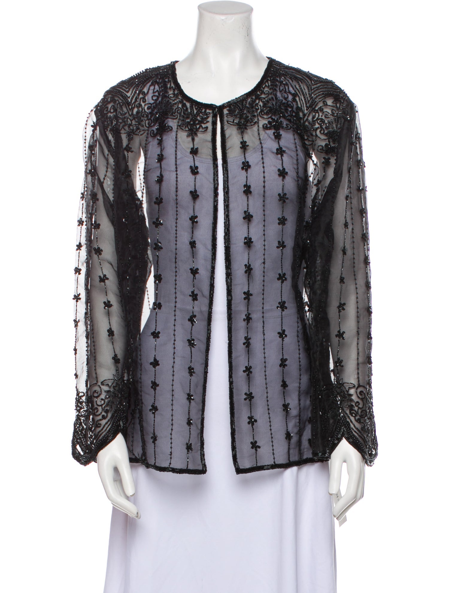 Vintage - Unbranded Vintage Lace Pattern Evening Jacket