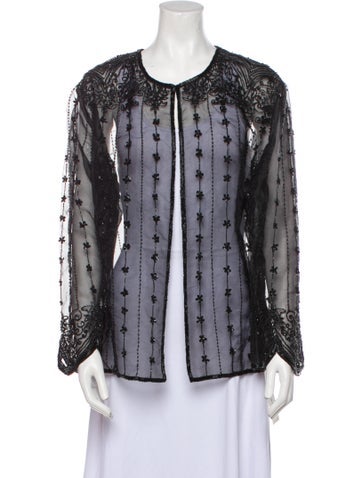 Vintage - Unbranded Jackets Lace Pattern Evening Jacket L