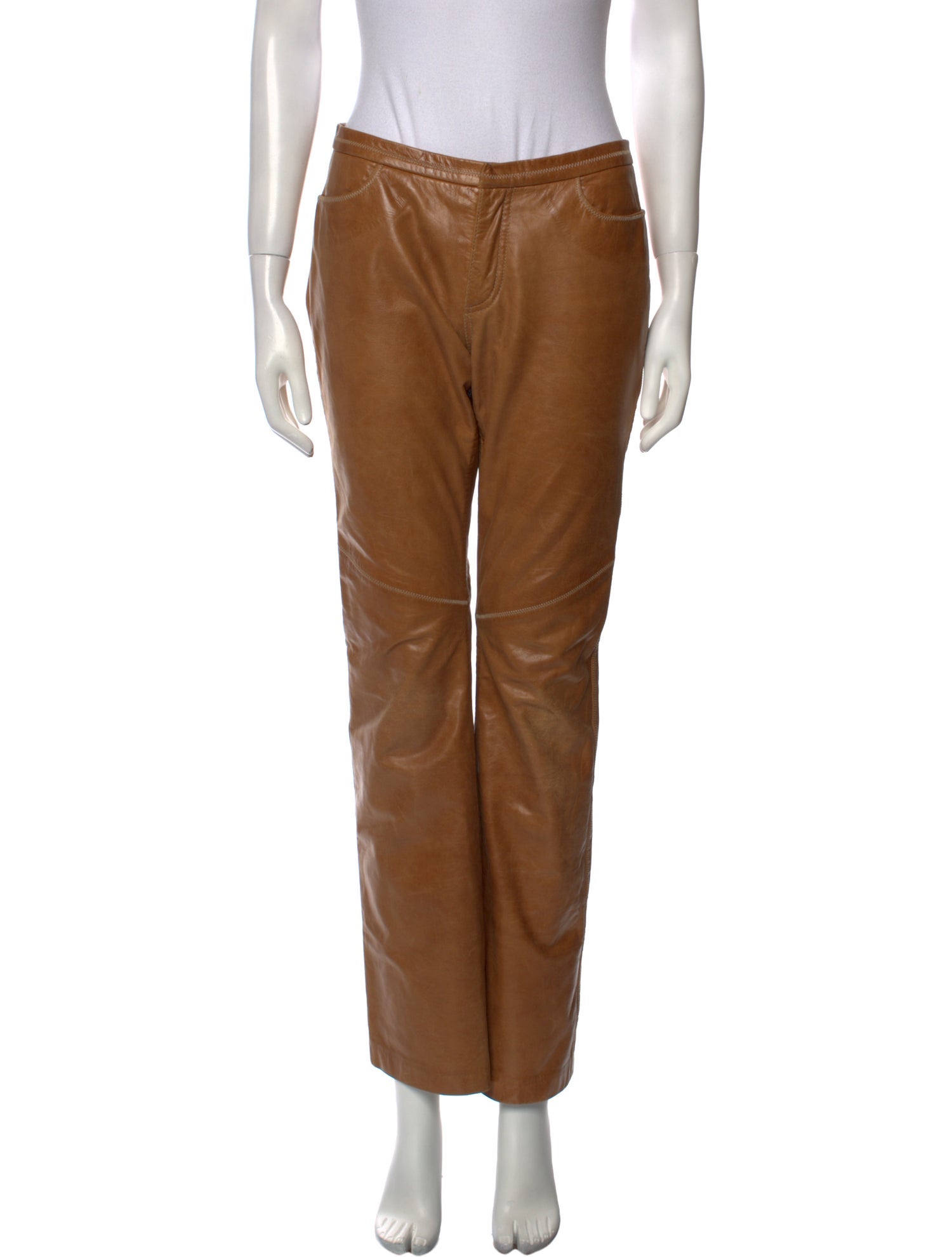 Vintage - Unbranded Leather Wide Leg Pants