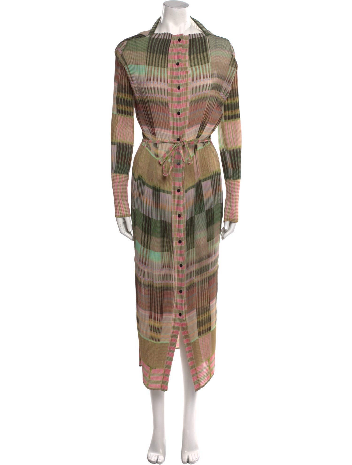 Vintage - Unbranded Plaid Print Long Dress