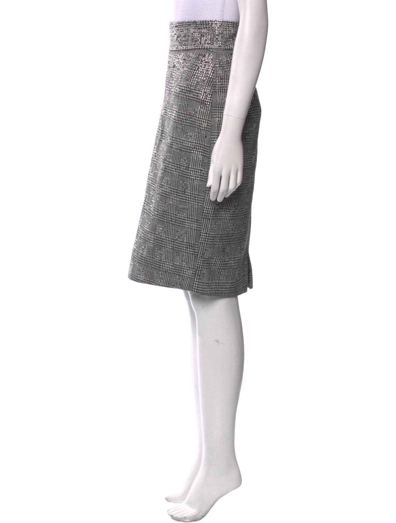 Vintage - Unbranded Wool Knee-Length Skirt