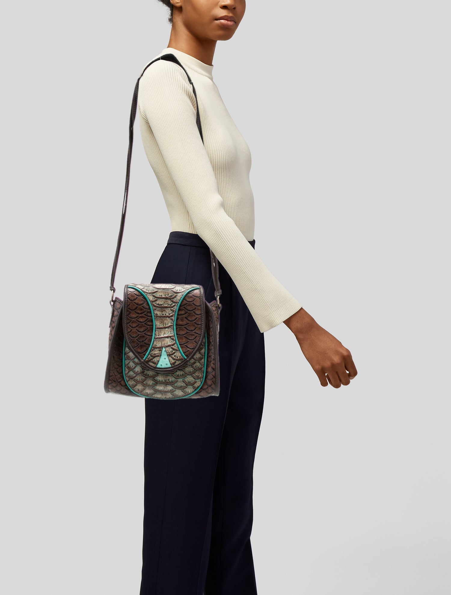 Vintage - Unbranded Leather Messenger Bag