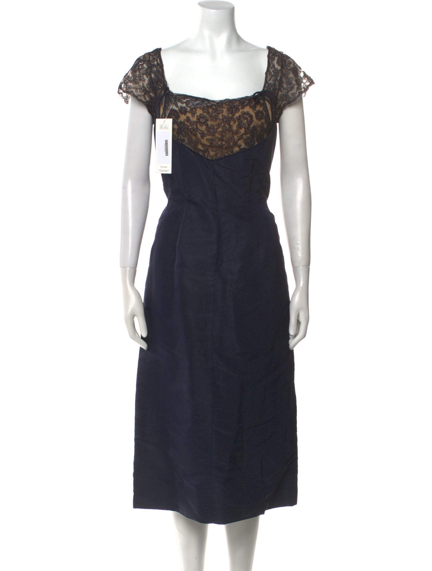 Vintage - Unbranded Square Neckline Midi Length Dress