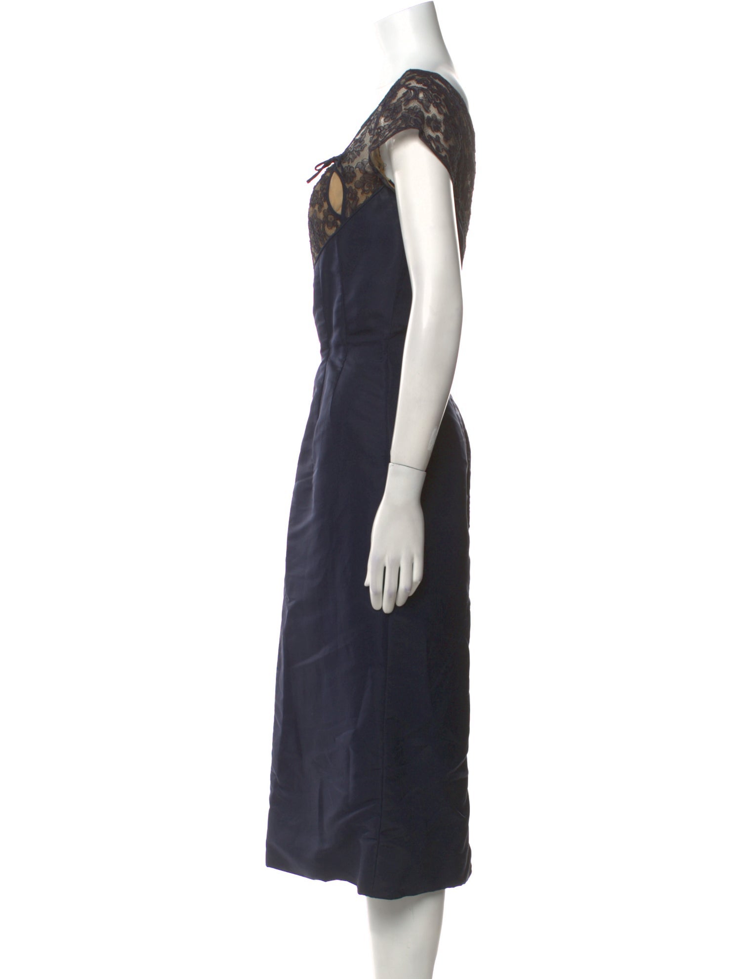 Vintage - Unbranded Square Neckline Midi Length Dress