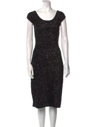 Vintage - Unbranded Scoop Neck Midi Length Dress