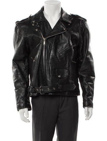 Vintage - Unbranded Outerwear Leather Moto Jacket XXL
