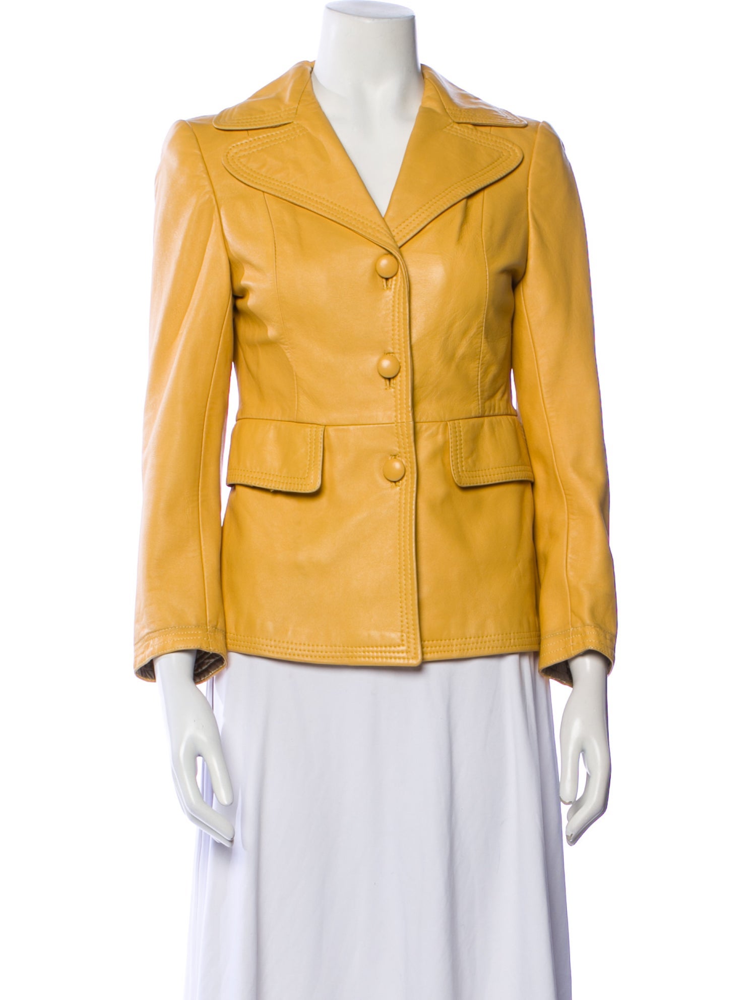 Vintage - Unbranded Leather Blazer