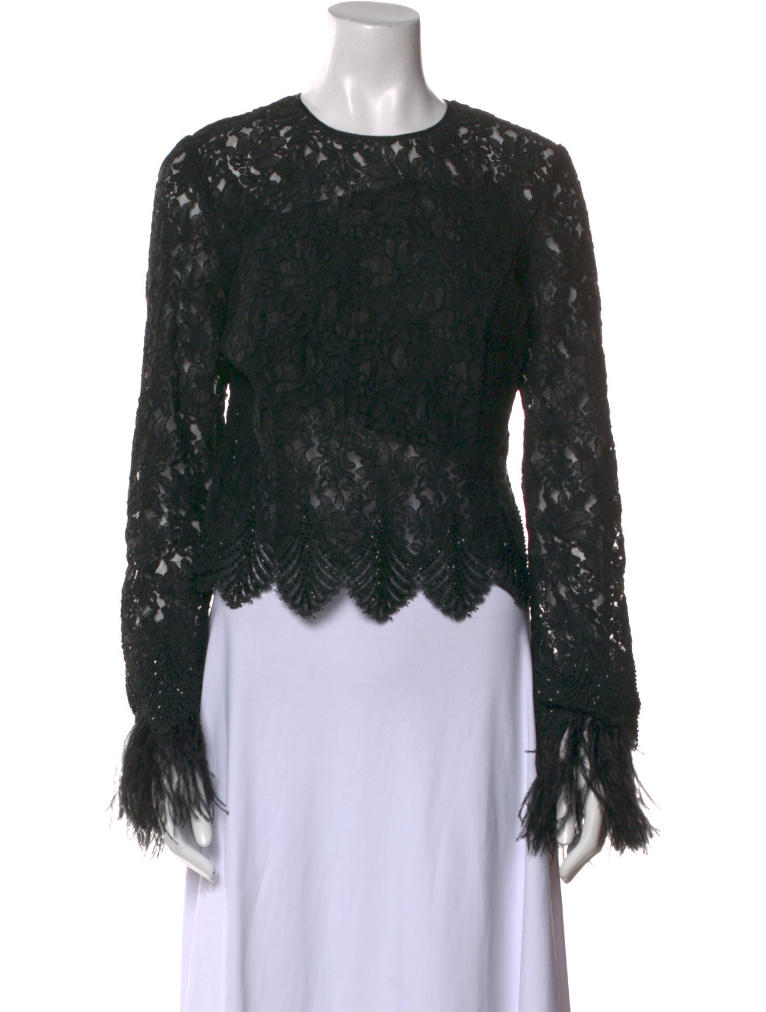 Vintage - Unbranded Vintage Lace Pattern Crop Top