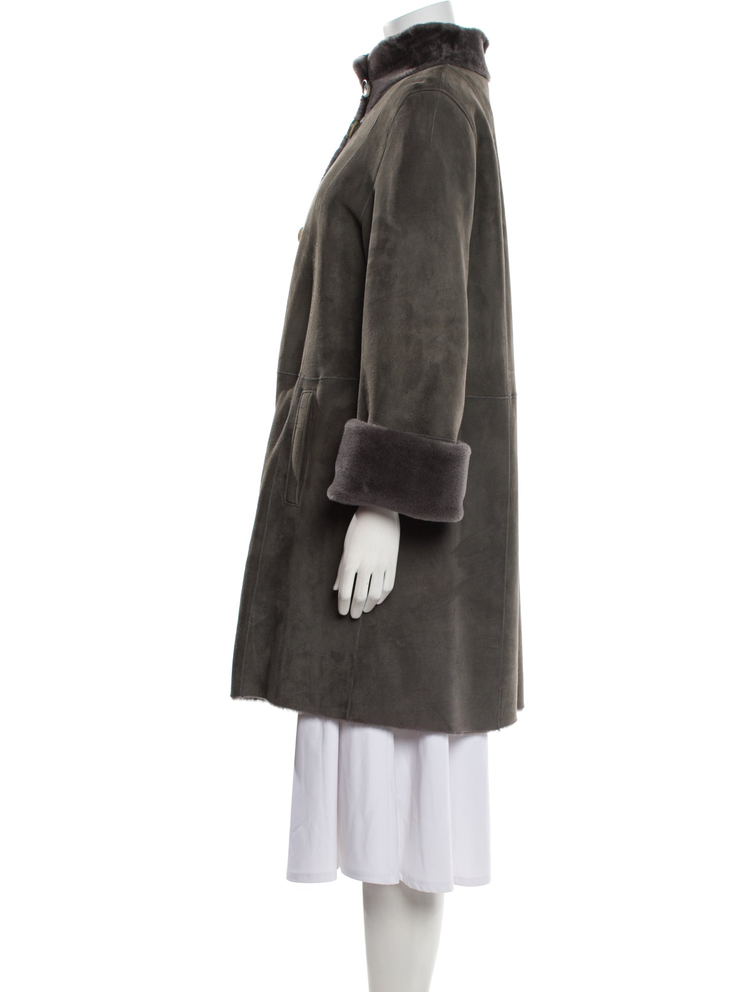 Vintage - Unbranded Merino Wool Faux Fur Coat