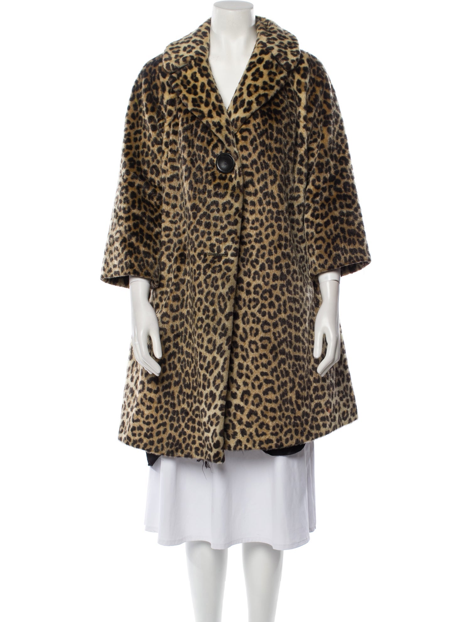 Vintage - Unbranded Vintage Animal Print Faux Fur Coat