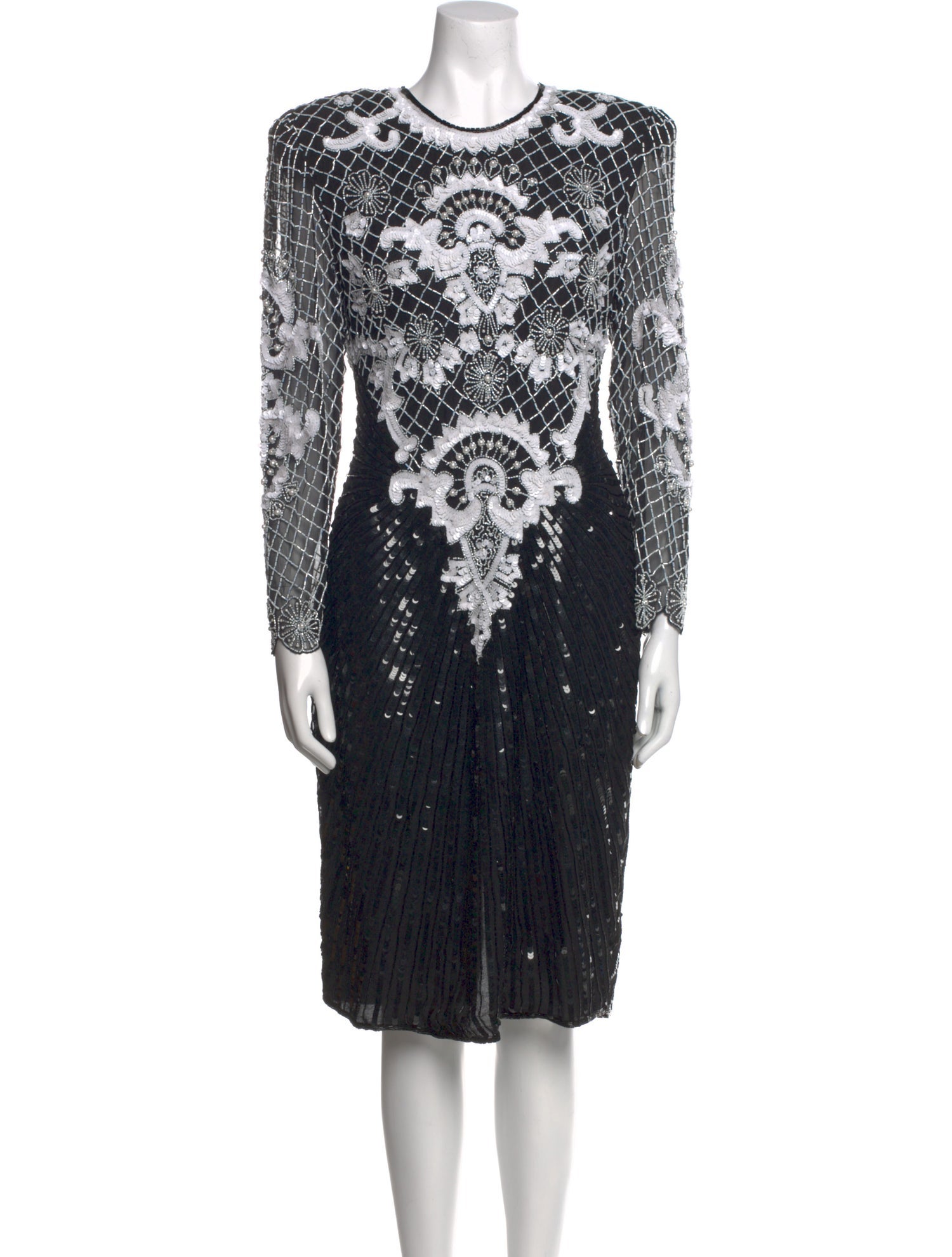 Vintage - Unbranded Lace Pattern Knee-Length Dress