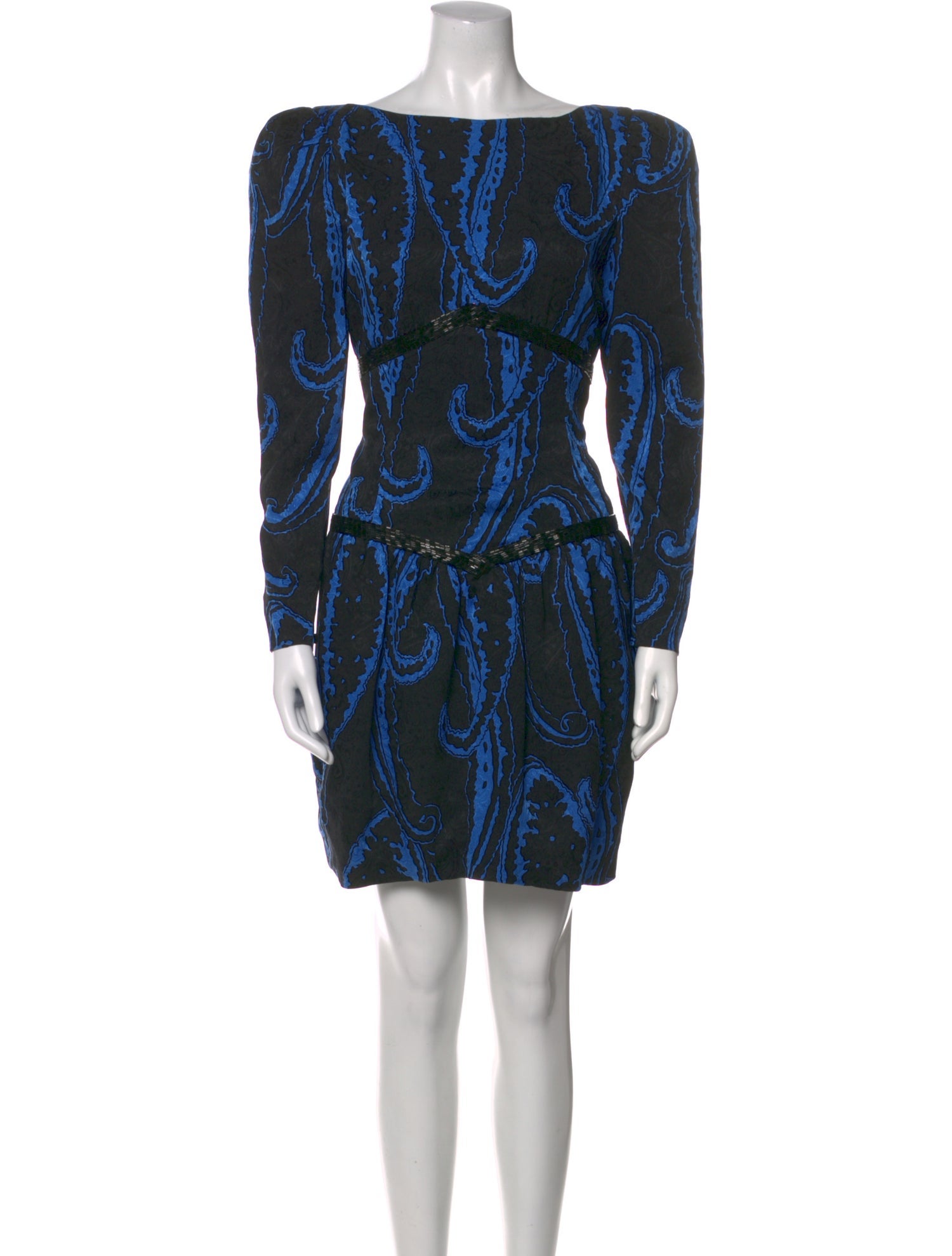 Vintage - Unbranded Paisley Print Mini Dress