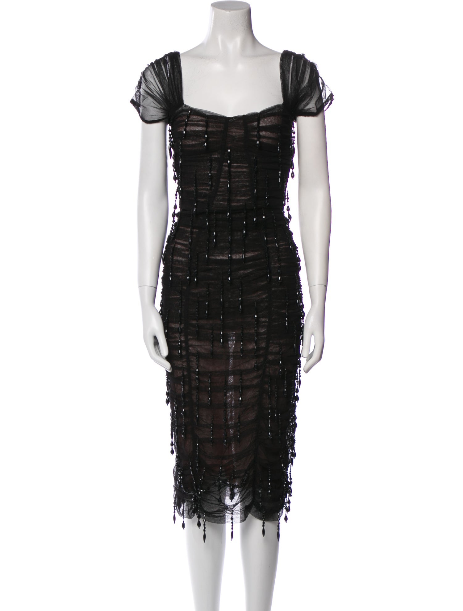 Dolce & Gabbana Square Neckline Midi Length Dress