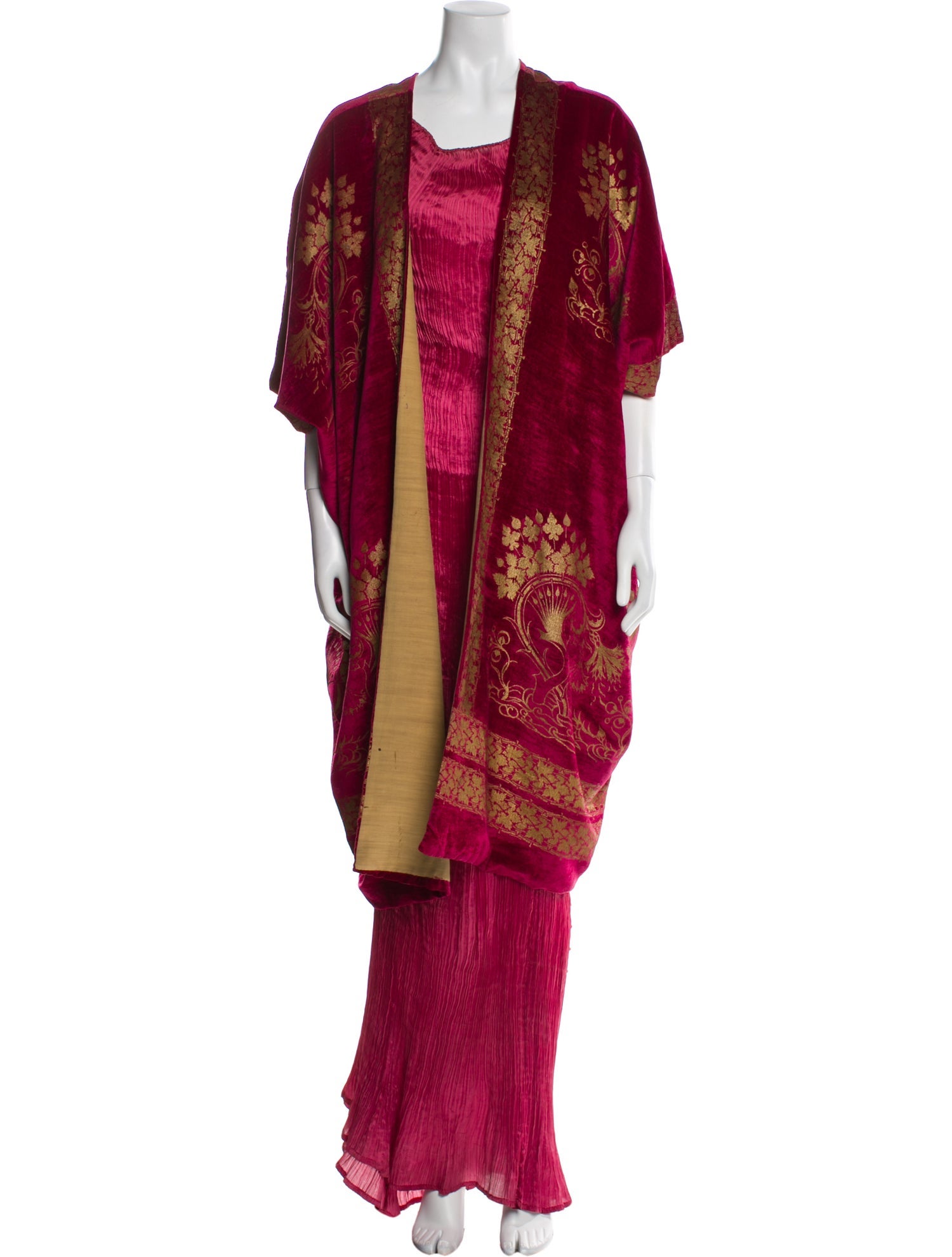 Fortuny Vintage Late 1930's - Early 1940's Dress Set