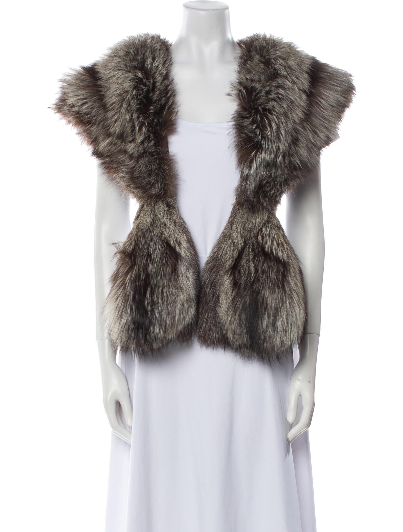 Vintage - Unbranded Chayburke's Furs Gray Fox Shawl