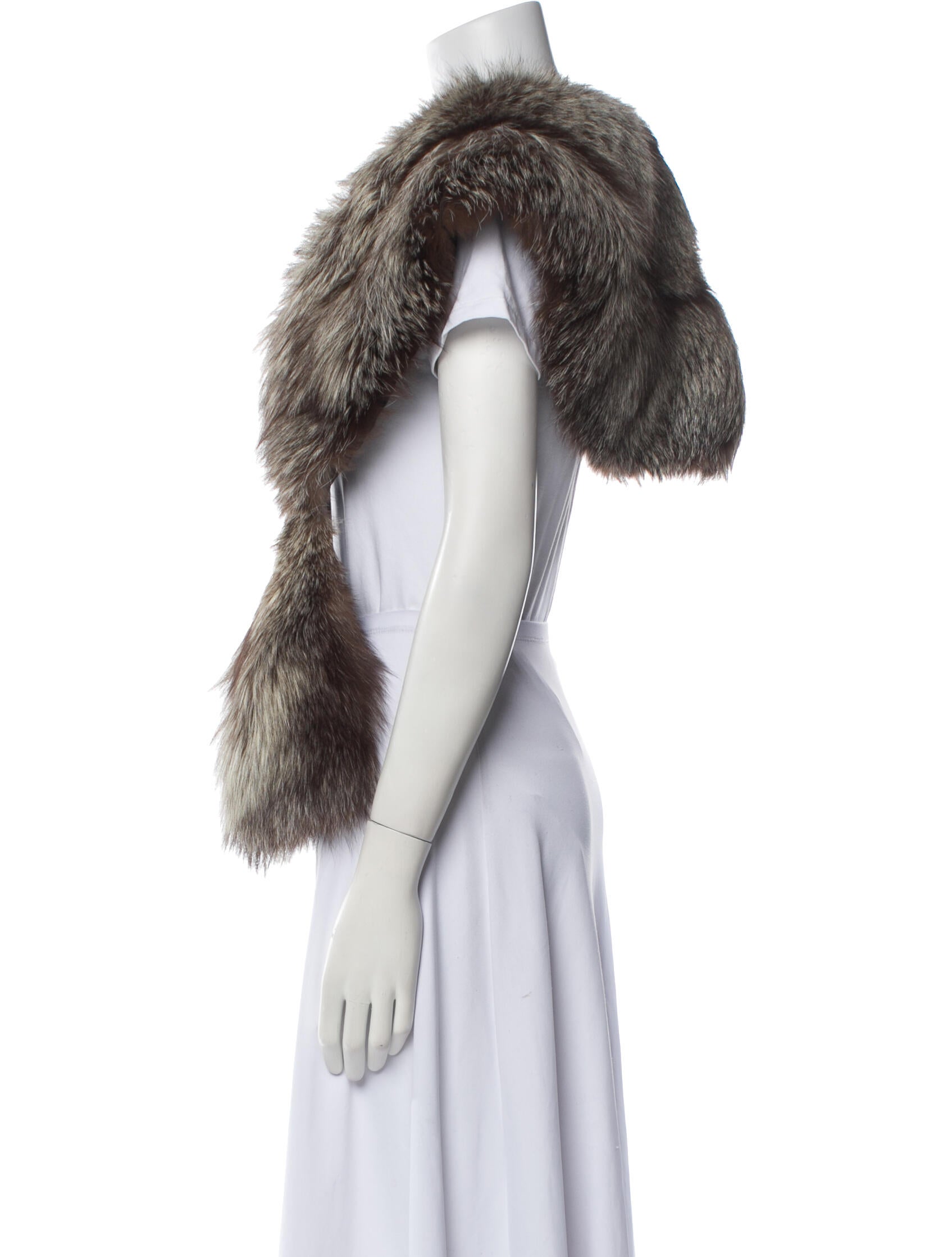 Vintage - Unbranded Chayburke's Furs Gray Fox Shawl