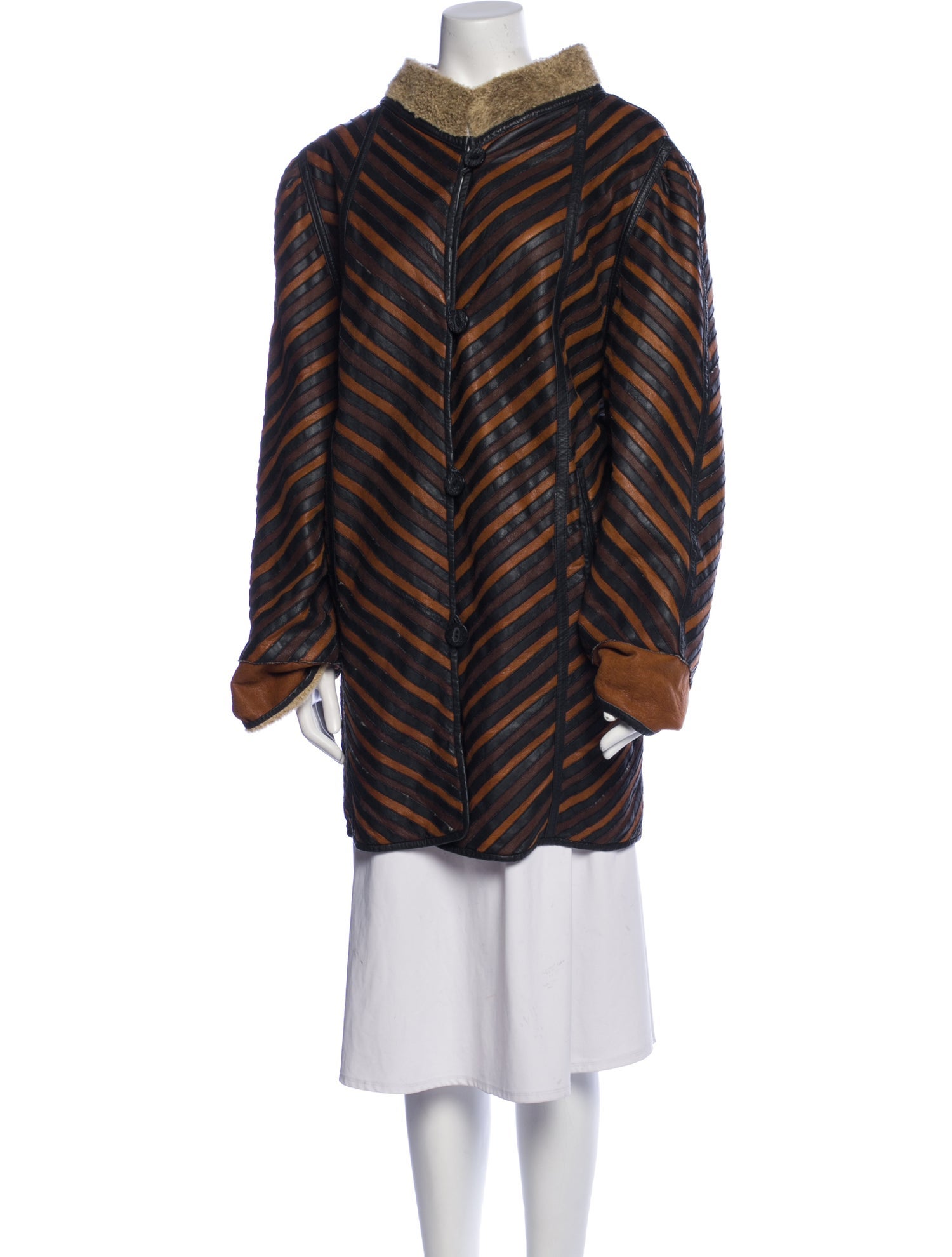 Vintage - Unbranded Striped Coat