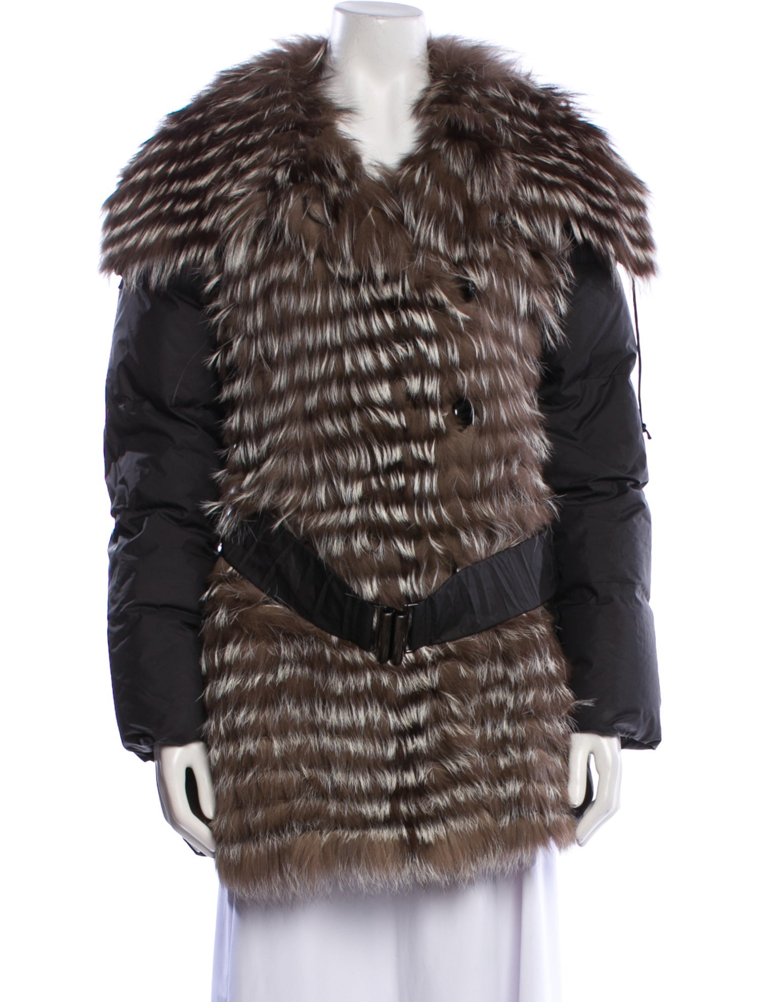 Vintage - Unbranded Fox Striped Down Jacket