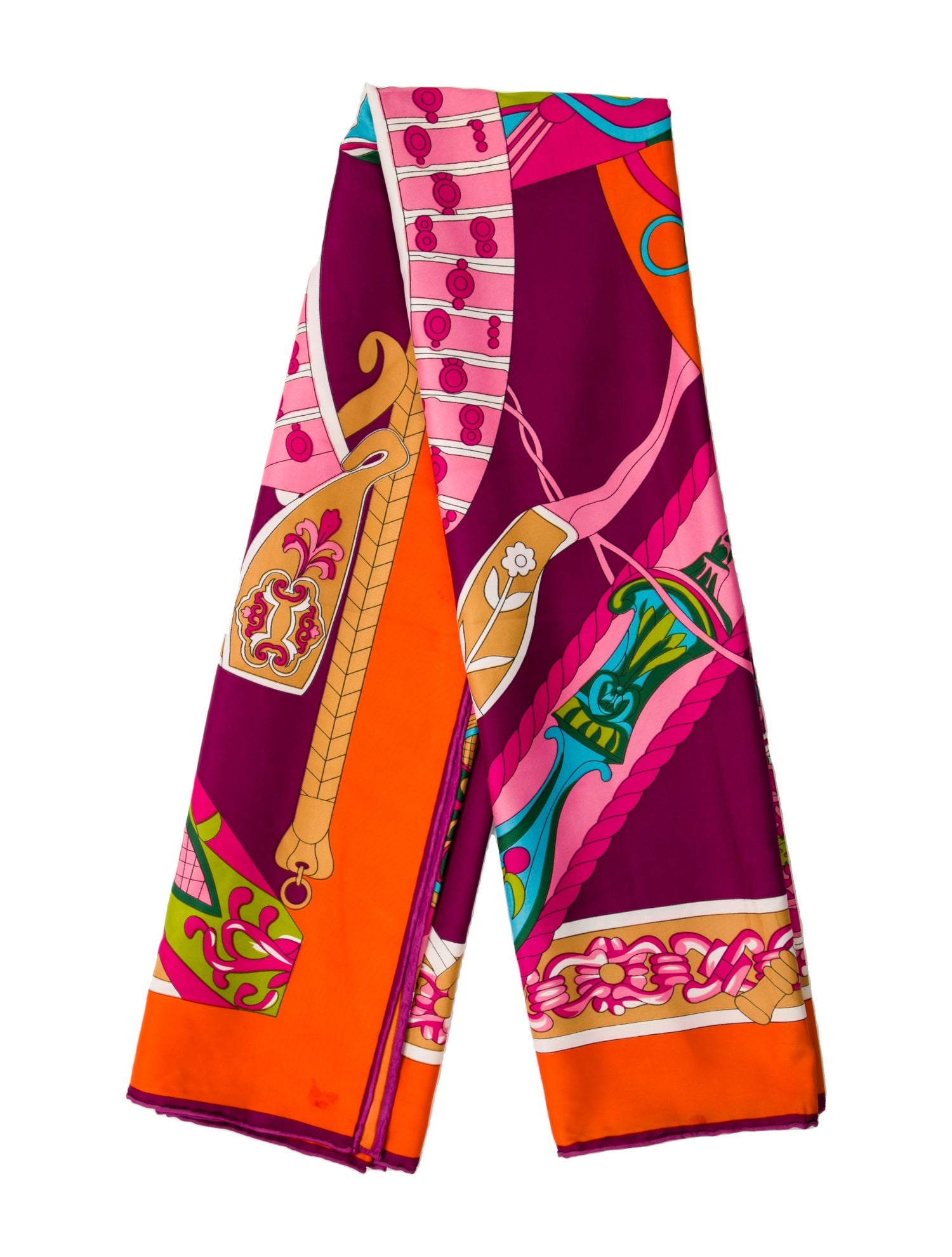 Vintage - Unbranded Le Mors "A La Conétable" Silk Shawl