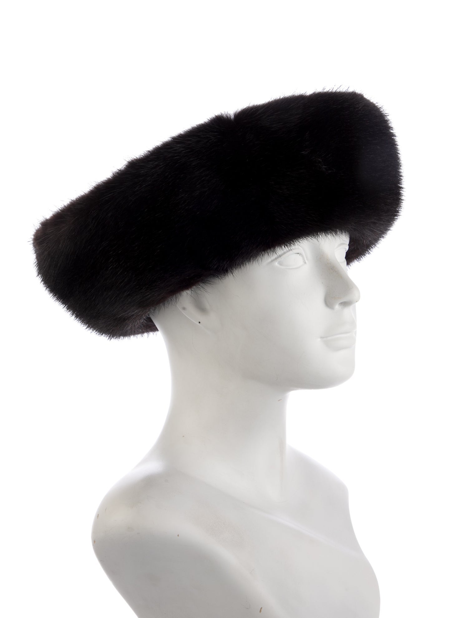 Vintage - Unbranded Mink Fur Trimmed Hat