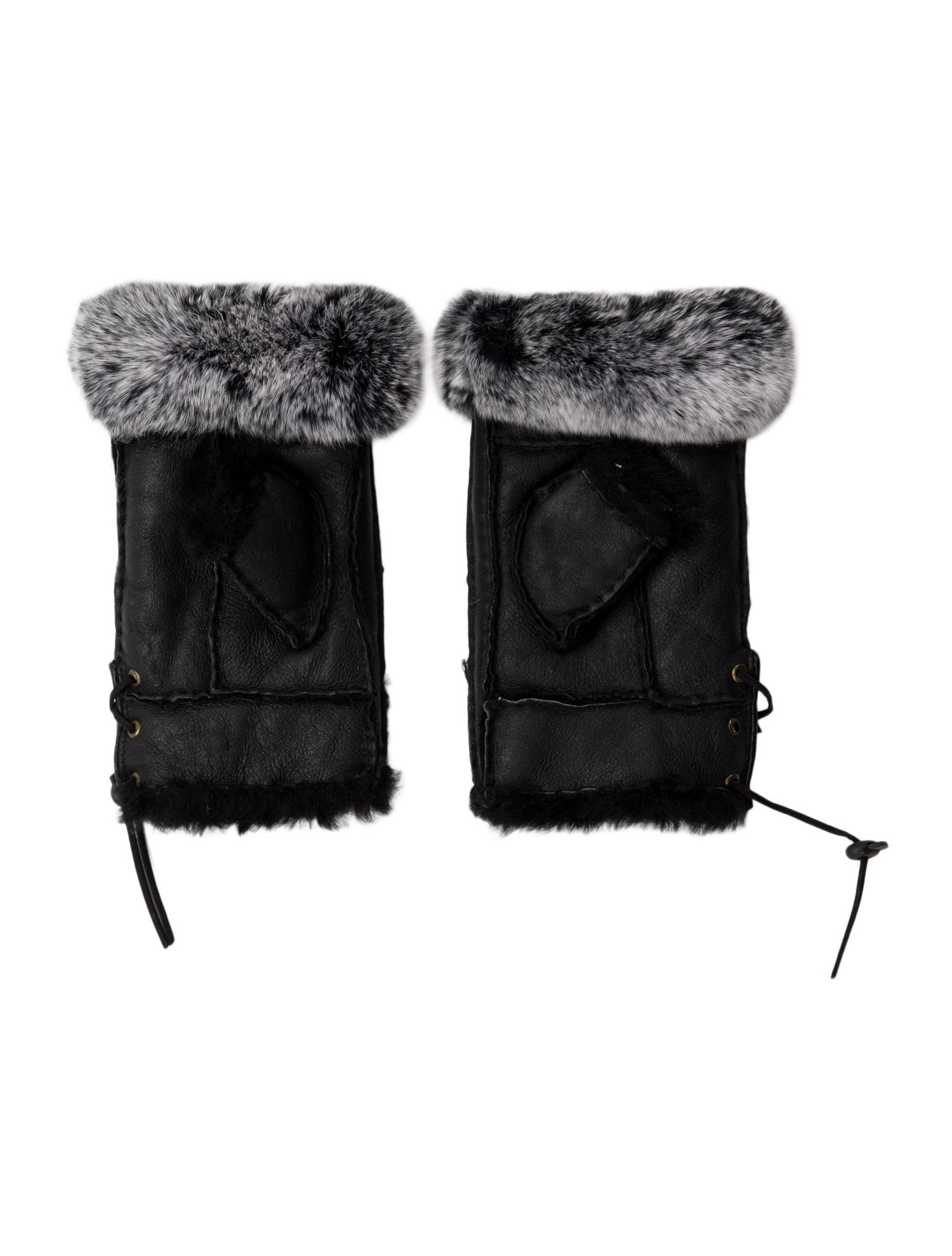 Vintage - Unbranded Shearling Fingerless Mittens