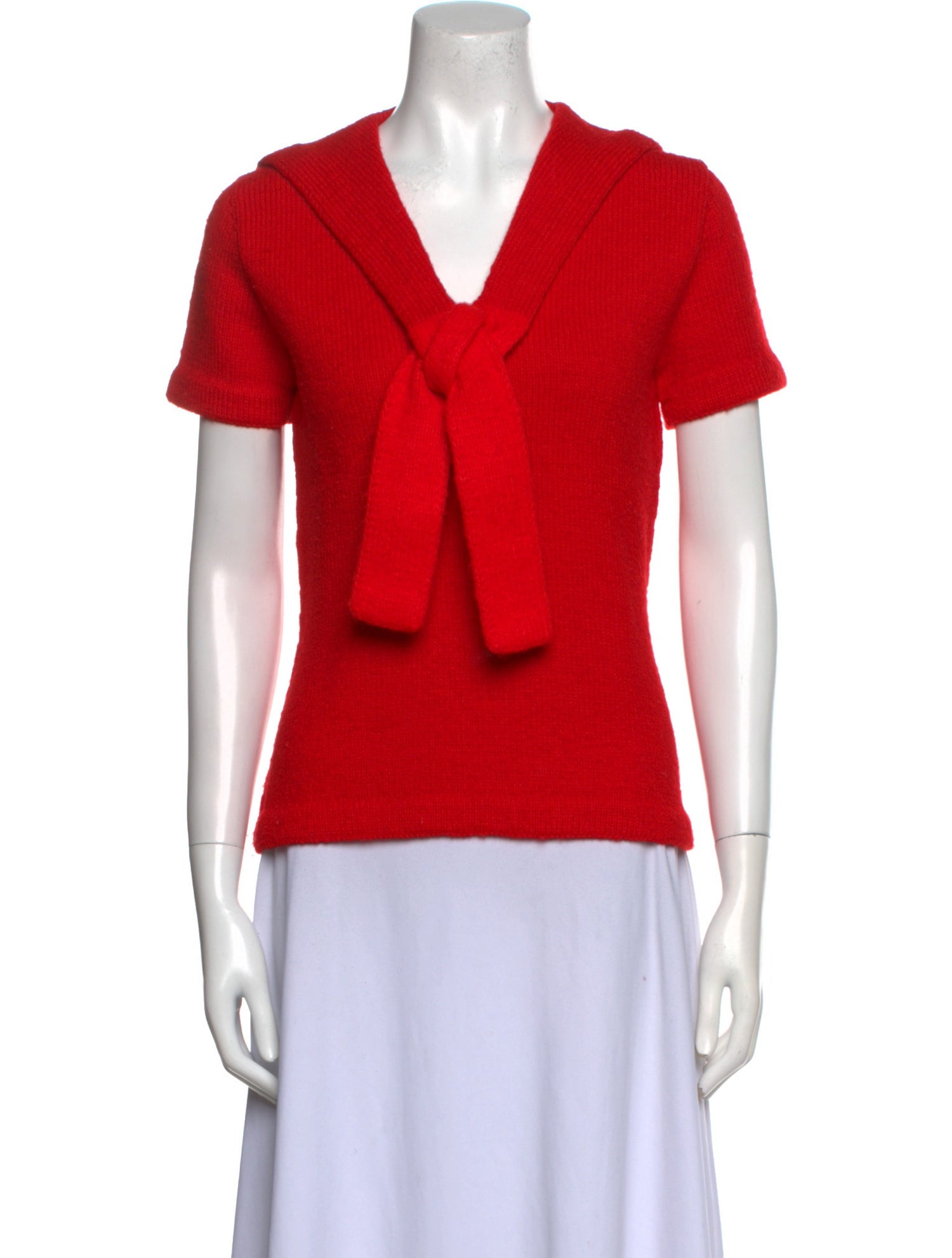 Vintage - Unbranded Wool V-Neck Polo