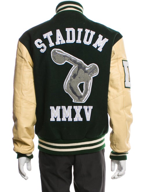Stadium Goods Wool Colorblock Pattern Varsity Jacket