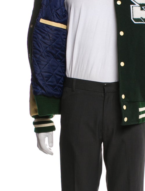 Stadium Goods Wool Colorblock Pattern Varsity Jacket