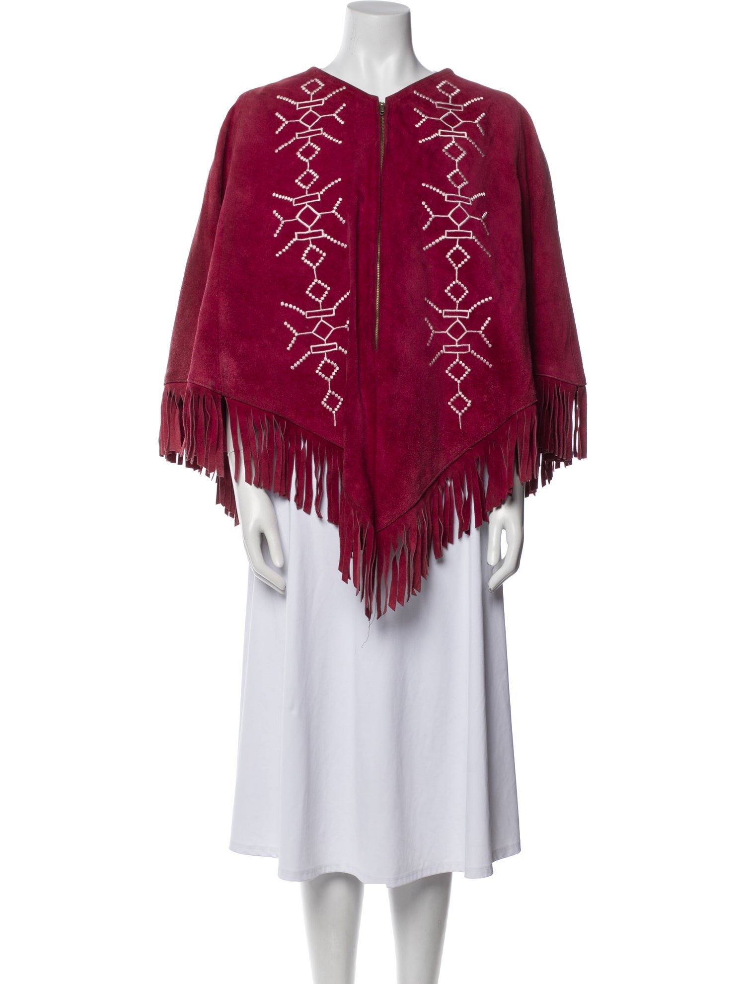 Vintage - Unbranded Leather Printed Coat