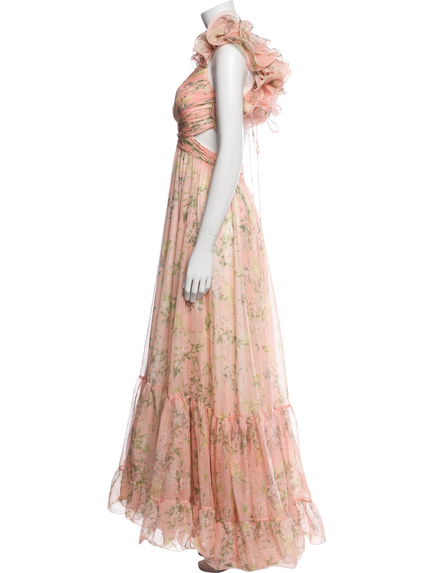 Vintage - Unbranded Floral Print Long Dress