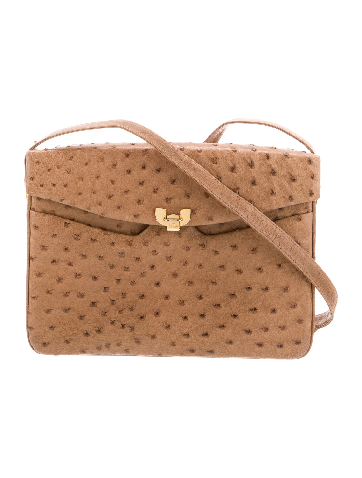 Vintage - Unbranded Ostrich Crossbody Bag