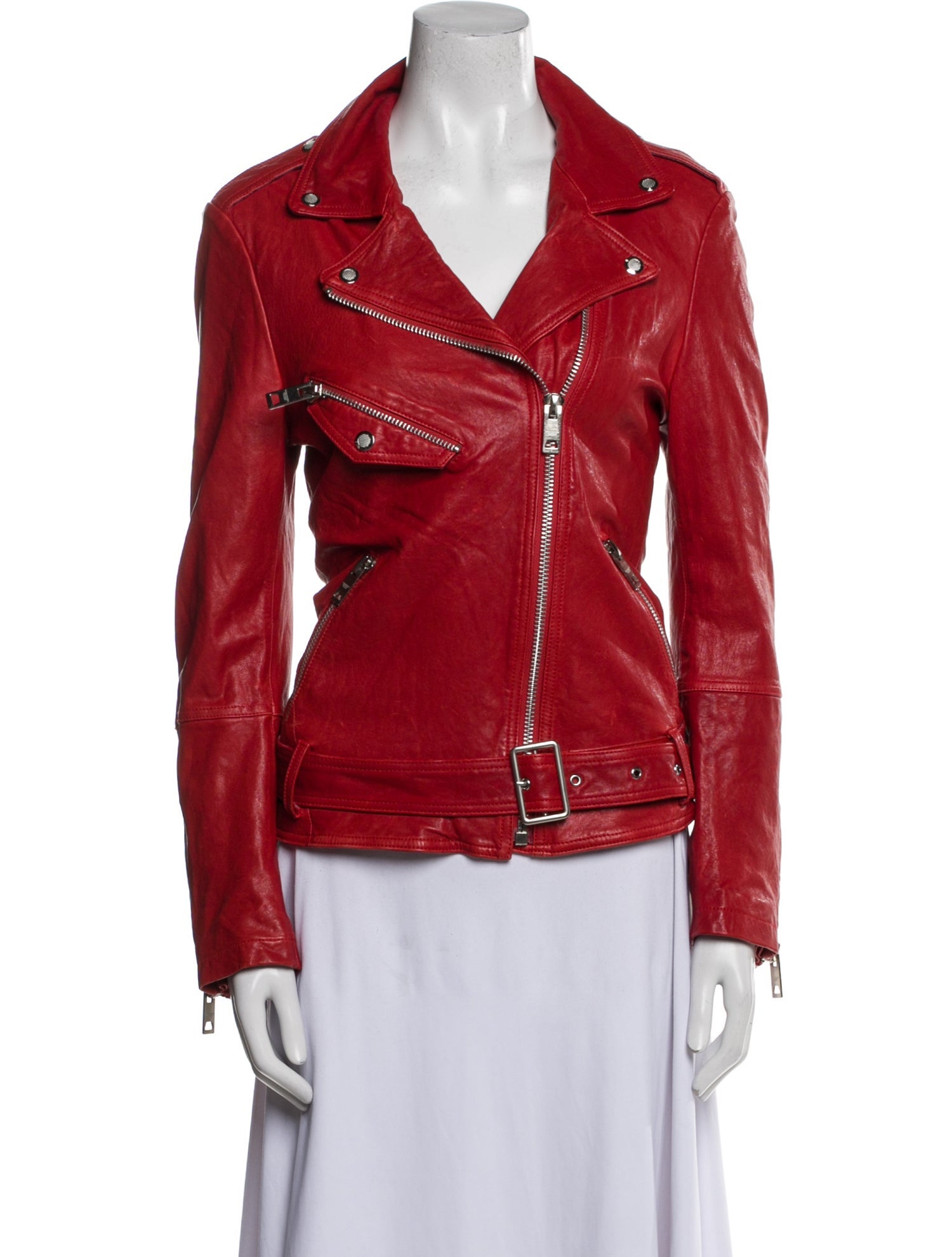 Vintage - Unbranded Leather Biker Jacket