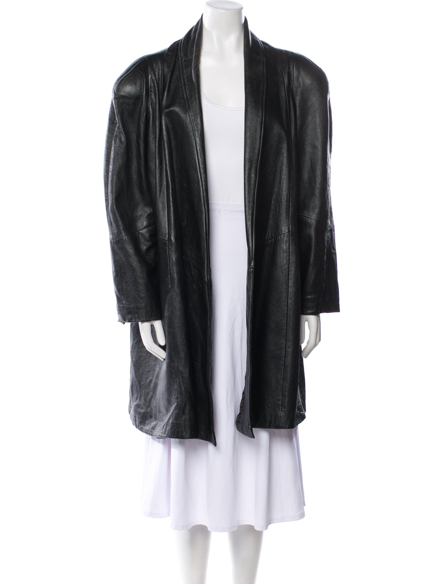 Vintage - Unbranded Vintage Leather Faux Fur Coat