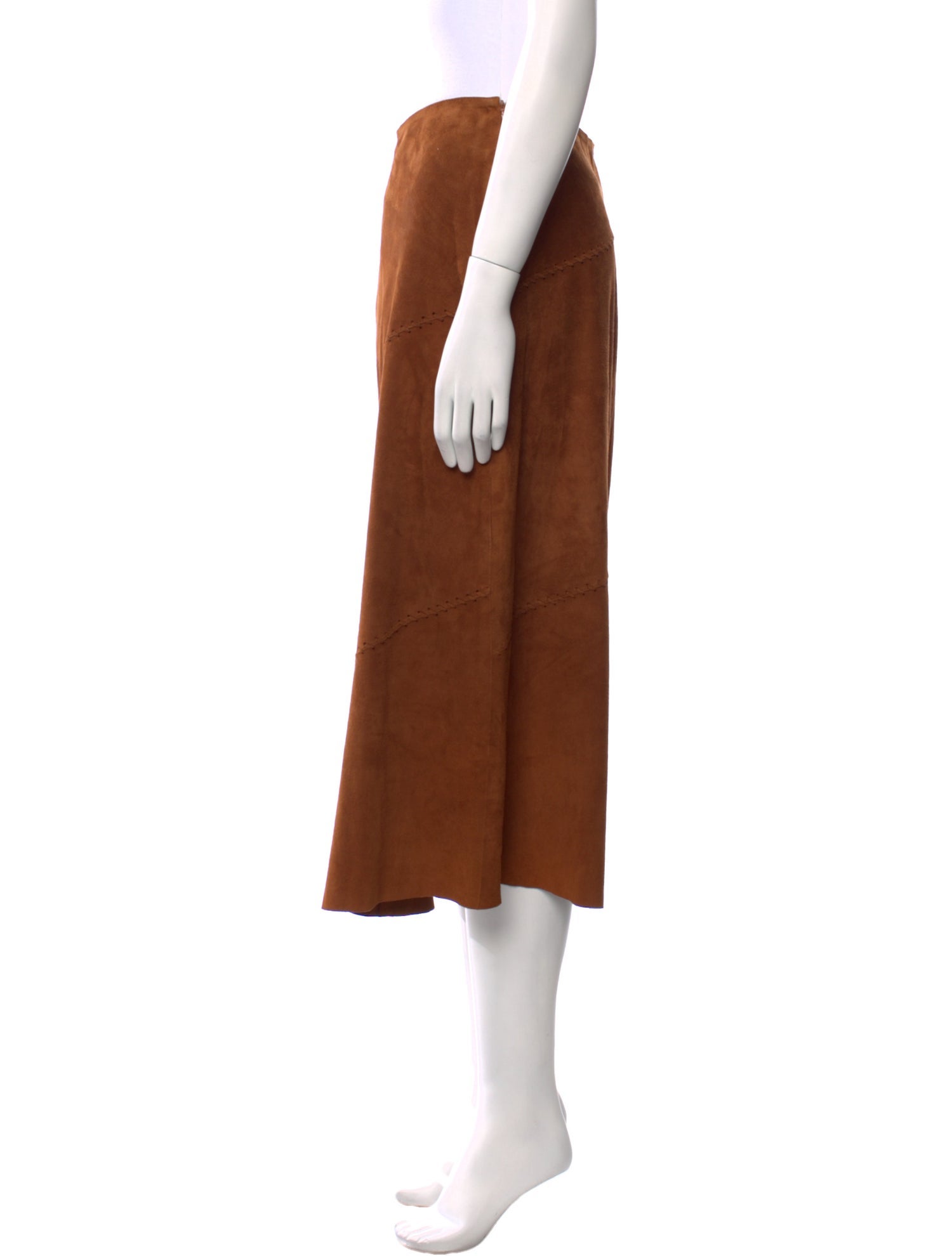 Vintage - Unbranded Whipstitch Trim Midi Length Skirt