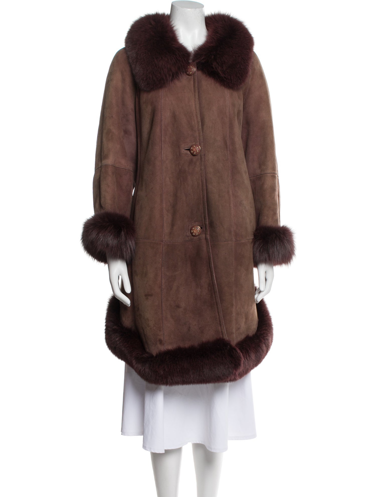 Vintage - Unbranded Vintage Suede Fur Coat