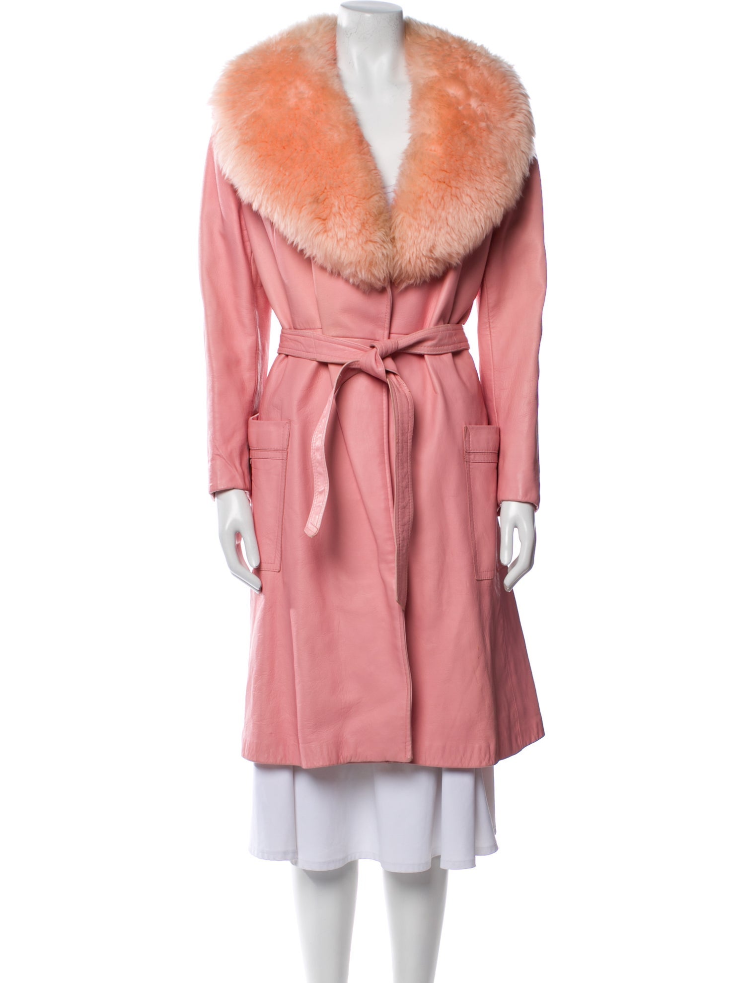 Vintage - Unbranded Leather Fur Coat