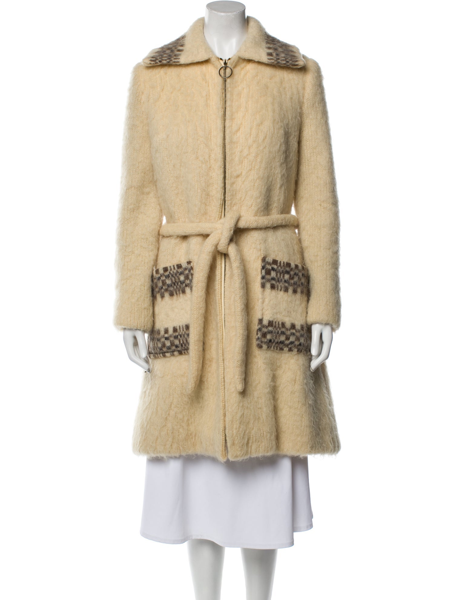 Vintage - Unbranded Vintage Wool Faux Fur Coat