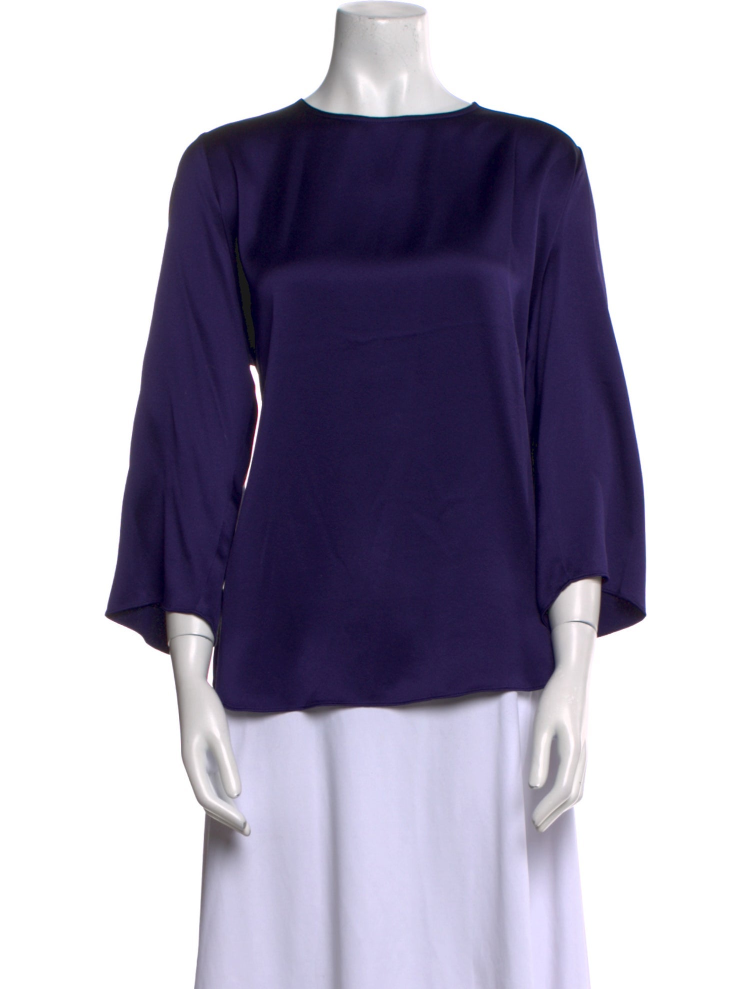 Vintage - Unbranded Silk Bateau Neckline Blouse w/ Tags