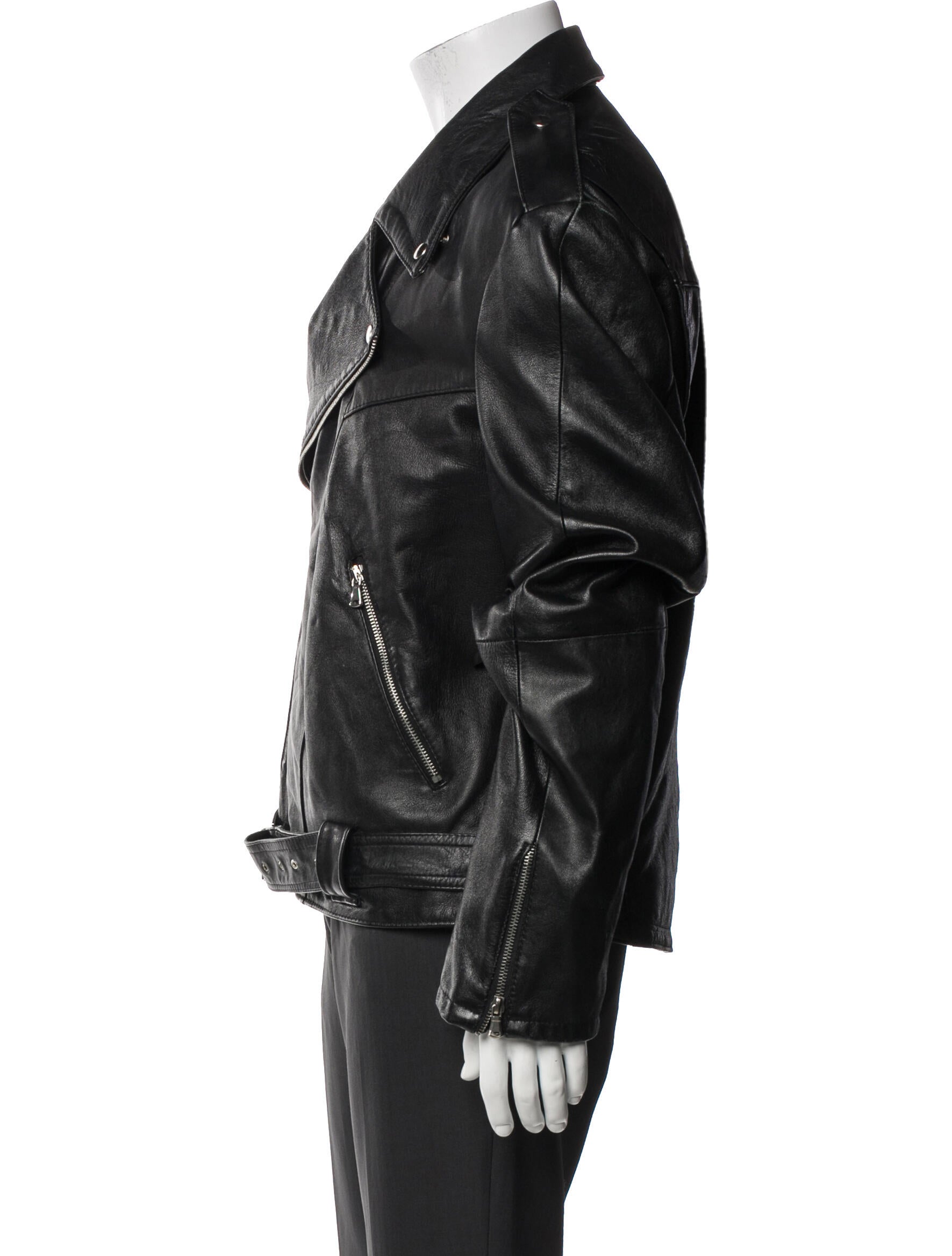 Vintage - Unbranded Leather Moto Jacket