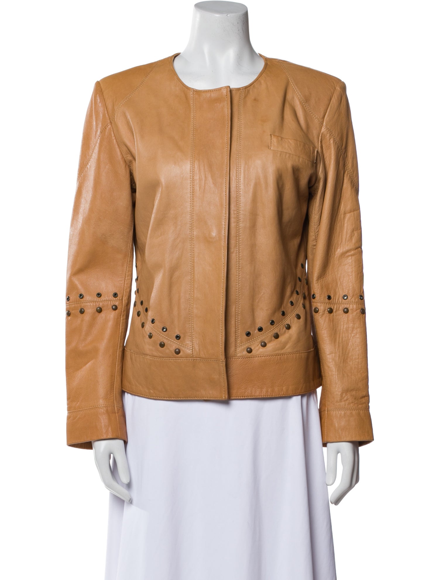 Vintage - Unbranded Leather Biker Jacket