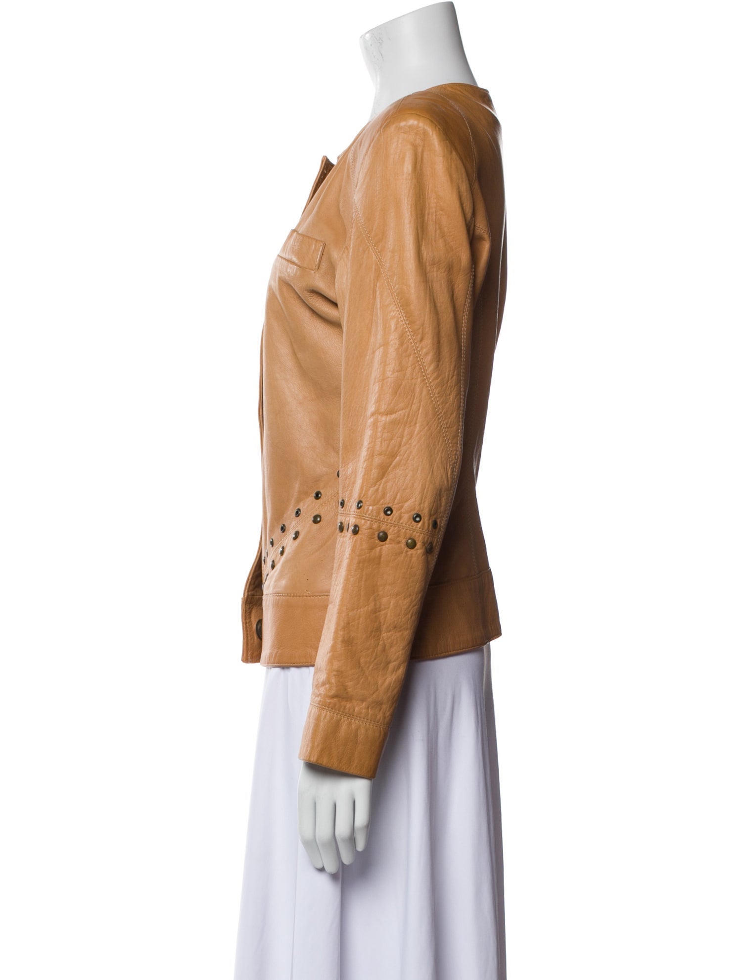 Vintage - Unbranded Leather Biker Jacket