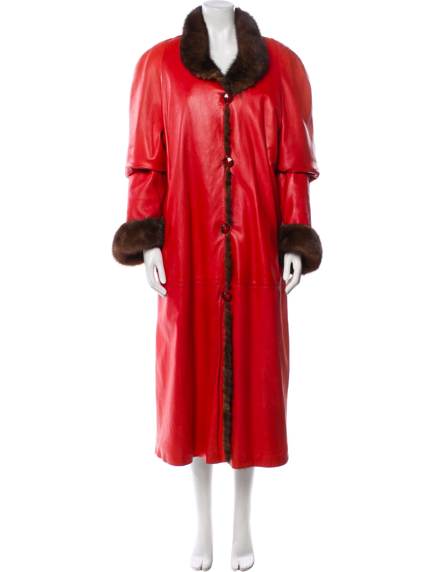 Vintage - Unbranded Leather Fur Coat