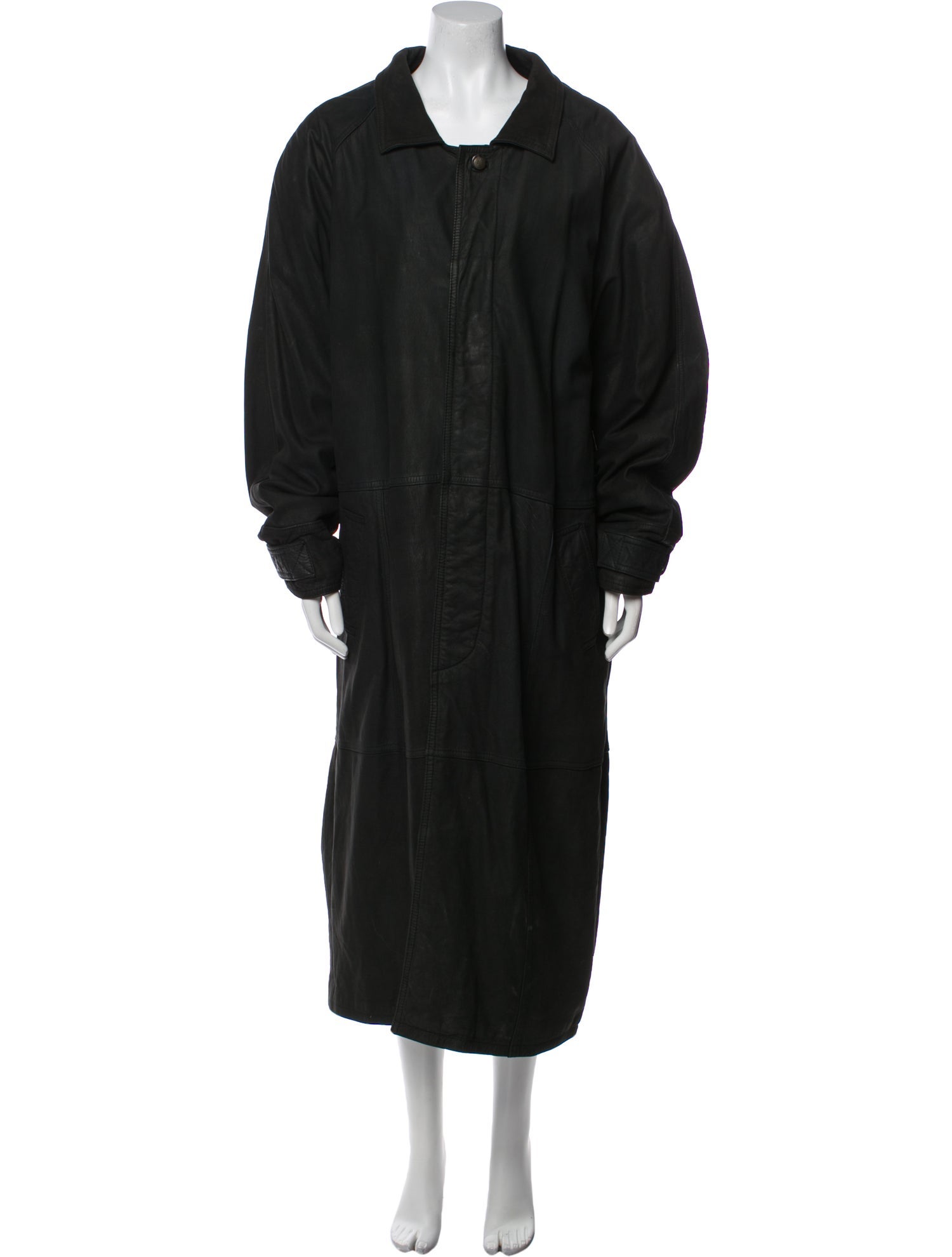 Vintage - Unbranded Leather Faux Fur Coat