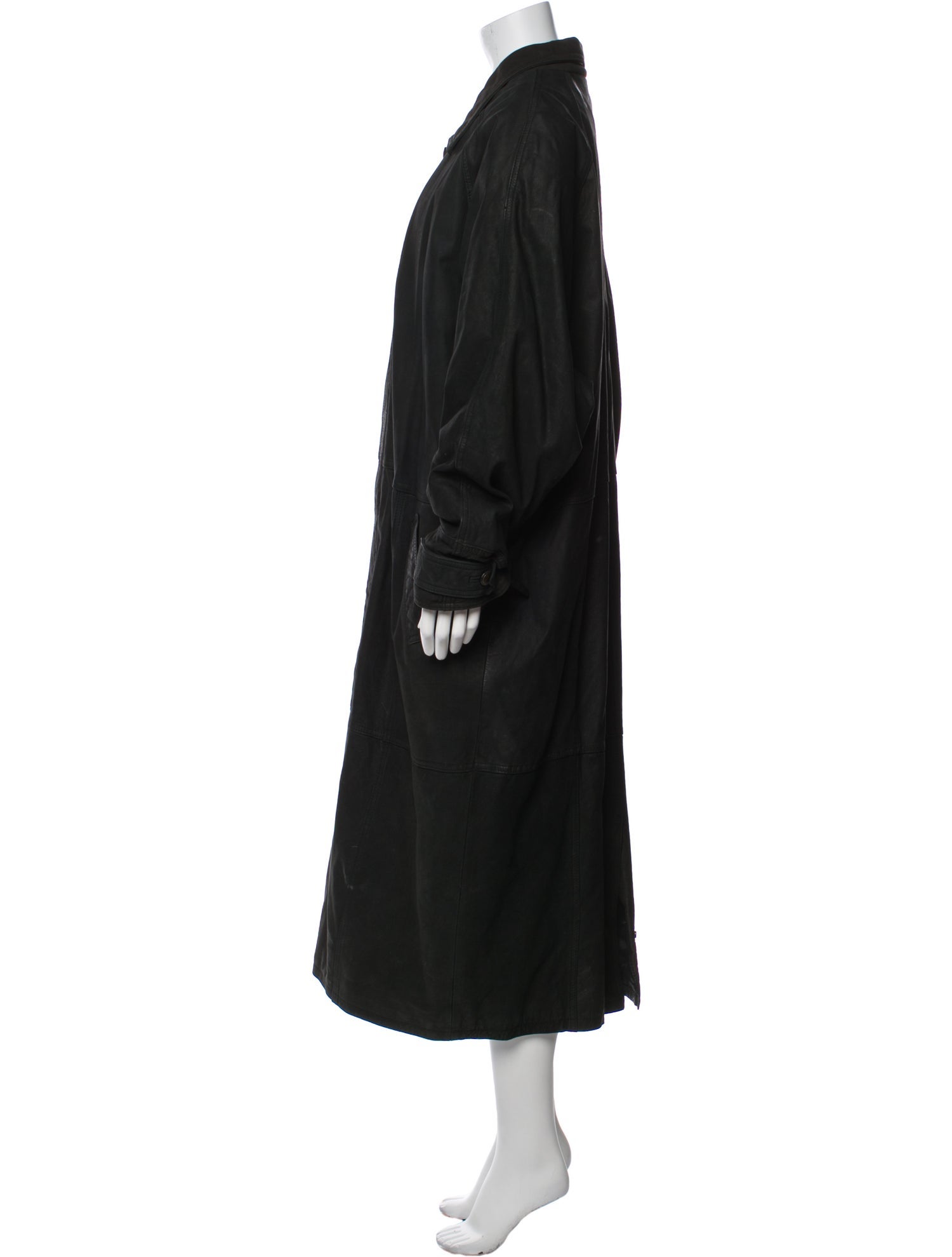 Vintage - Unbranded Leather Faux Fur Coat