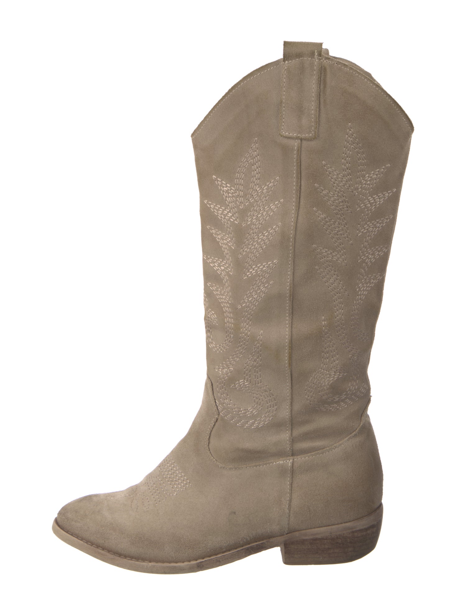 Vintage - Unbranded Suede Embroidered Accent Western Boots