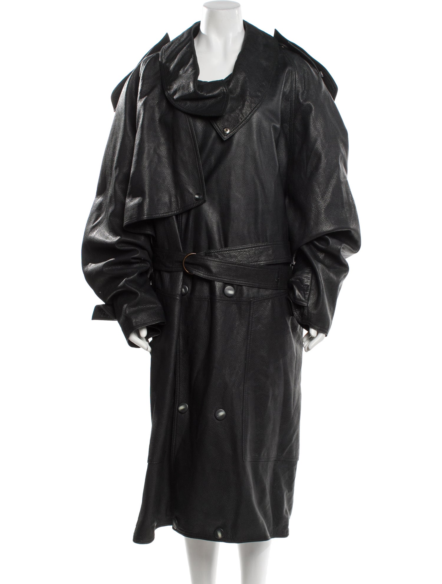 Vintage - Unbranded L'Homme de Beretta Leather Trench Coat