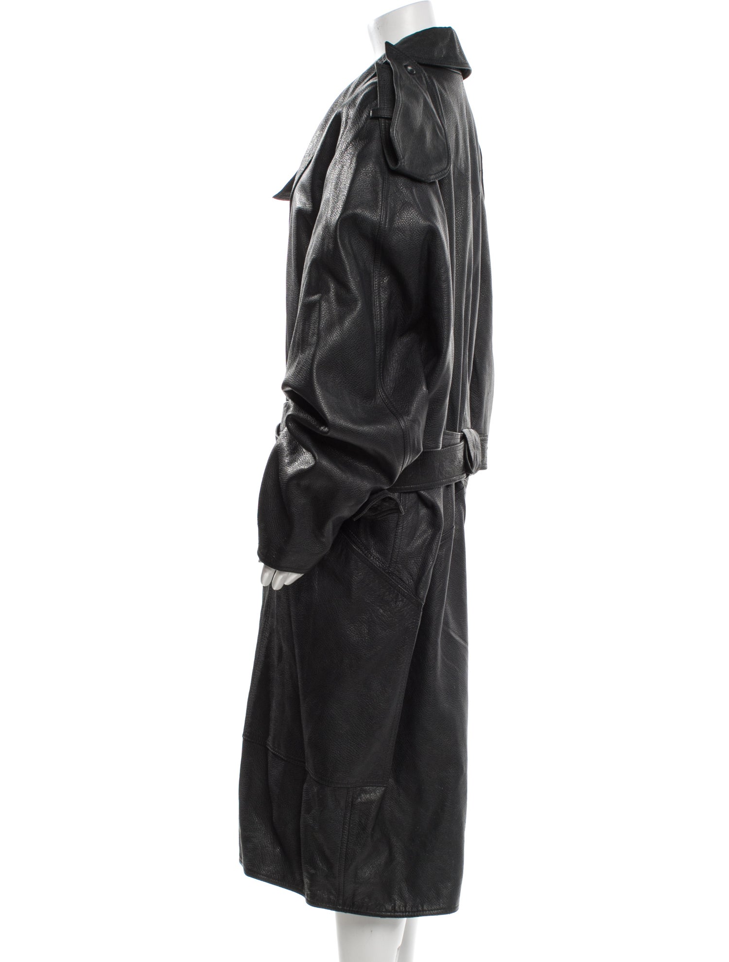 Vintage - Unbranded L'Homme de Beretta Leather Trench Coat