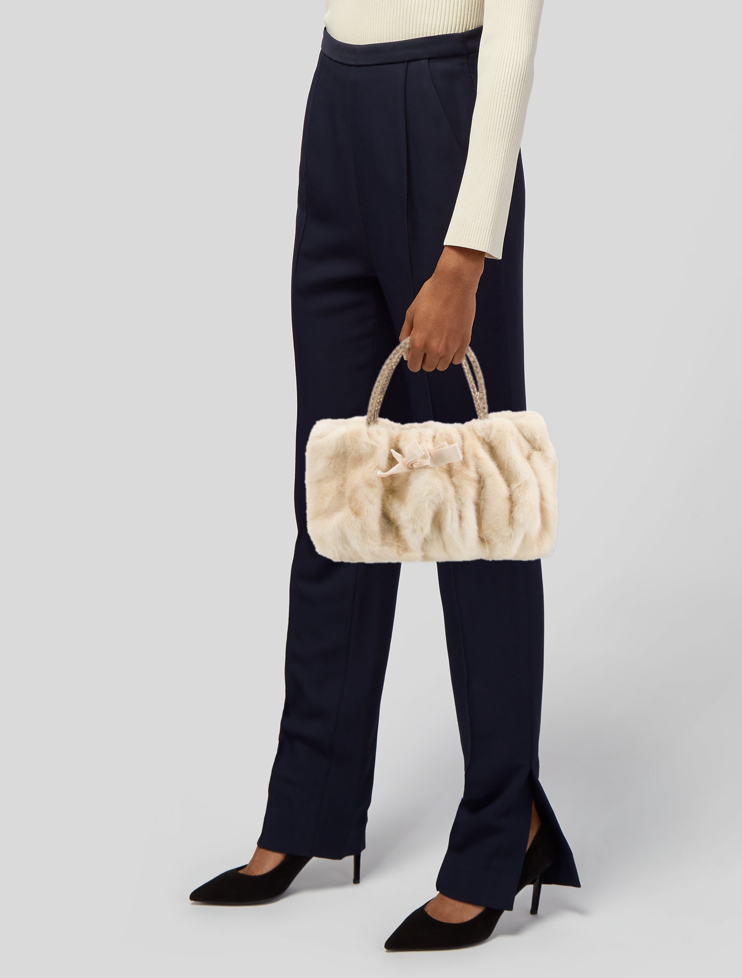 Vintage - Unbranded Mink Top Handle Bag